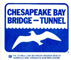 Chesapeake bay bridge tunnel sign