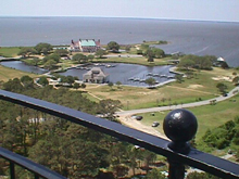 Currituck hunt club as seen from the lighthouse